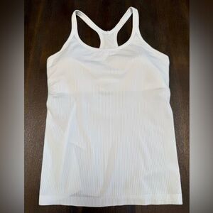 Lululemon Ebb to Street White Ribbed Tank Top Size 12